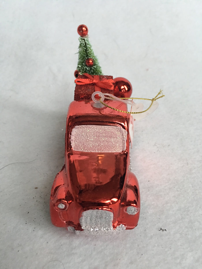 Christmas Truck Car Van Camper Carrying Tree Ornaments