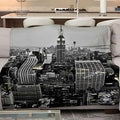 City Skyline Architecture Print Plush Fleece Throw Blanket