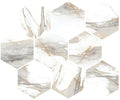 Classica Crema 4" Hex Matte Porcelain Mosaic Tile 12x12 Sheet