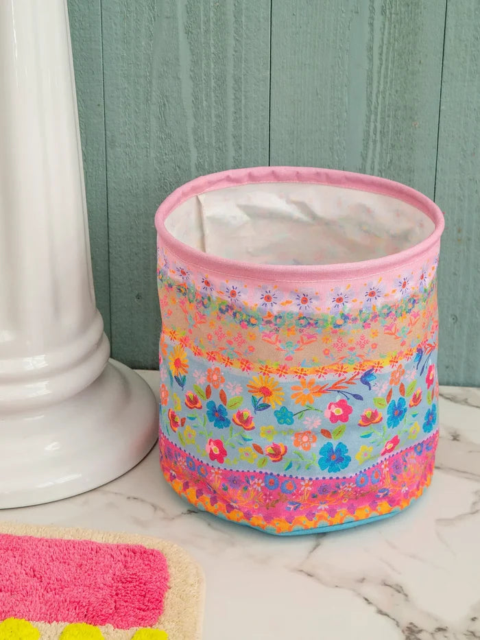 Collapsible Storage Bin - Floral Border