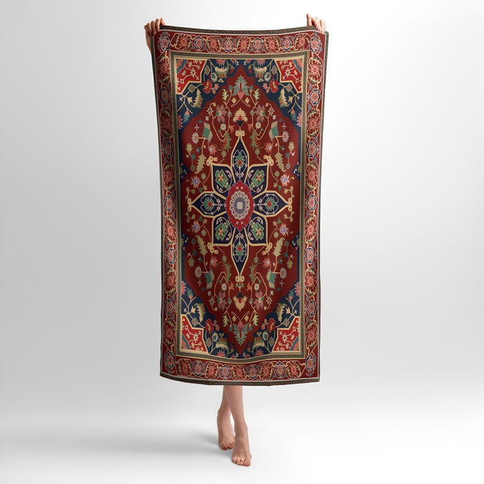 Colorful Carpet 3D Print - Soft Cotton Terry Bath & Beach Towel