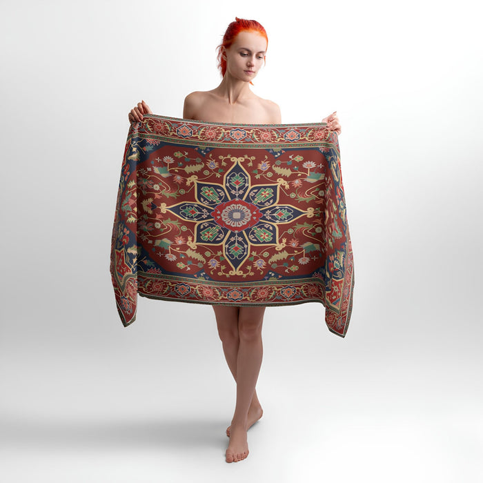 Colorful Carpet 3D Print - Soft Cotton Terry Bath & Beach Towel
