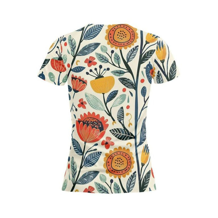 Colorful Field Women's Athletic Print T-Shirt