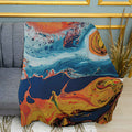 Colorful Paint Art Print Plush Fleece Throw Blanket