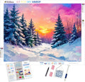 Colorful Winter Forest