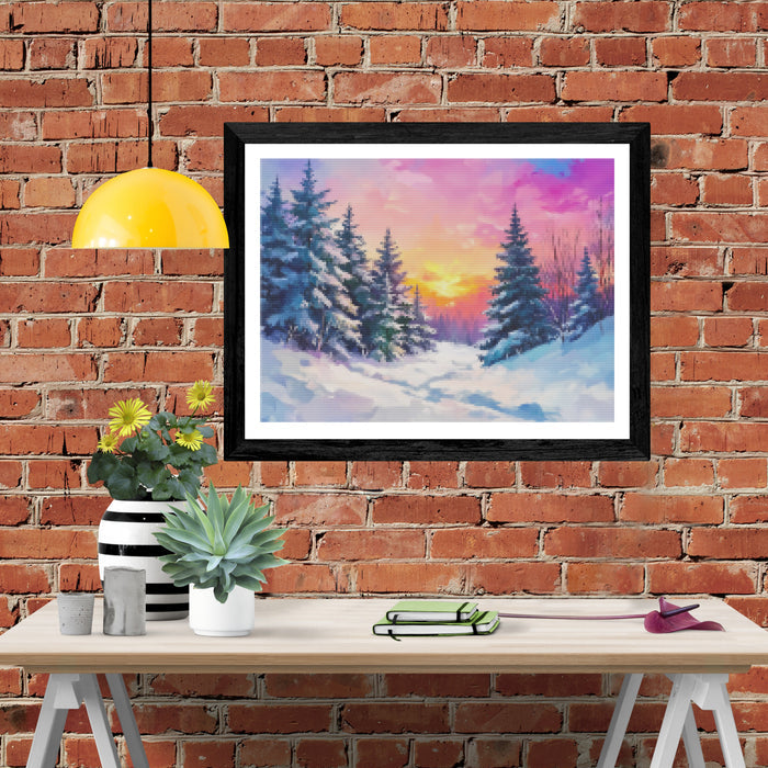 Colorful Winter Forest