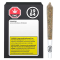 Front-facing black box and single pre-roll on white background featuring the Comatose PR 14 x 0.5 g branding and visible warning label.