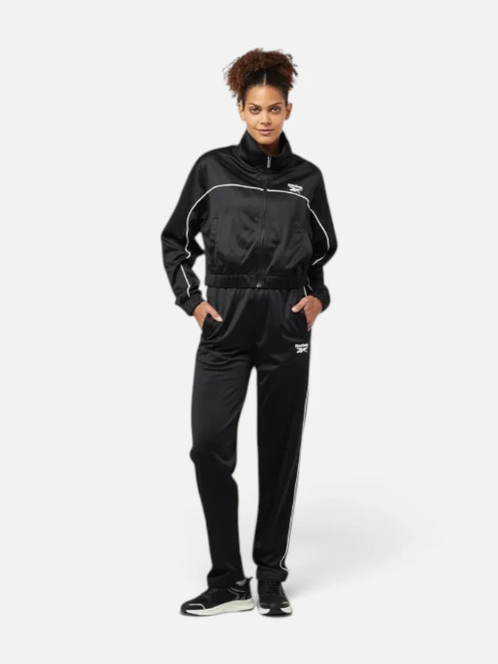 Conjunto Reebok Justine Piping Tracksuit 2pc Mujer - Negro