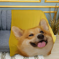 Corgi Print Plush Fleece Throw Blanket