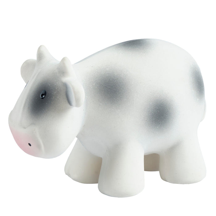 Cow Organic Natural Rubber Rattle, Teether & Bath Toy