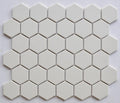 Cream 2" Hex Porcelain Mosaic Tile 11x13 Sheet