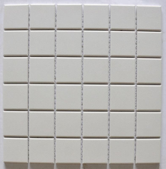 Cream 2x2 Porcelain Mosaic Tile 12x12 Sheet