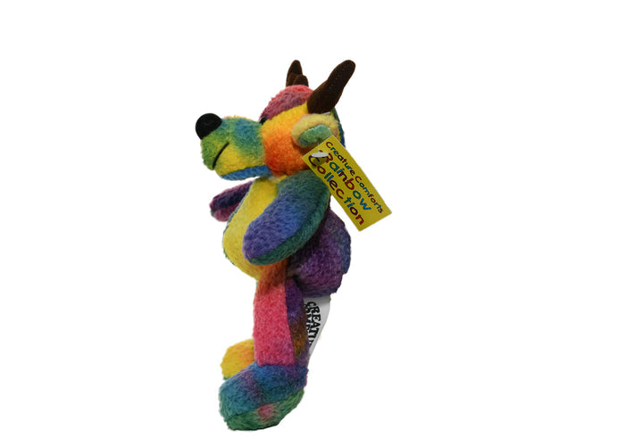 Creature Comforts Rainbow Moose Plush Doll