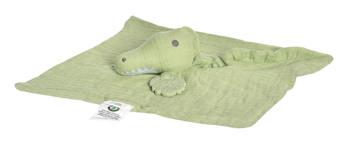 Crocodile Comforter with Rubber Teether