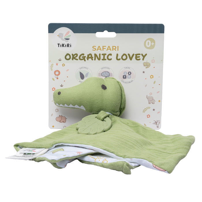 Crocodile Comforter with Rubber Teether
