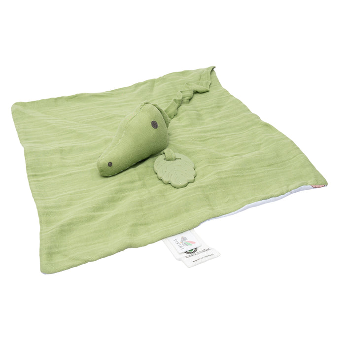 Crocodile Comforter with Rubber Teether