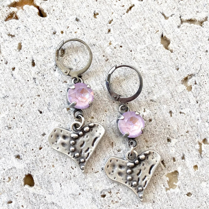 Crystal Heart Earrings