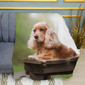 Cute Cocker Spaniel Print Plush Fleece Throw Blanket