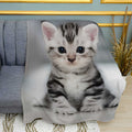 Cute Little Kitten Print Plush Fleece Throw Blanket