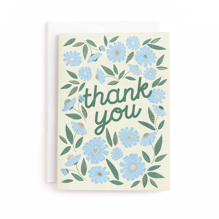Daisy Thanks, Thank You Greeting Card, Foil-Pressed