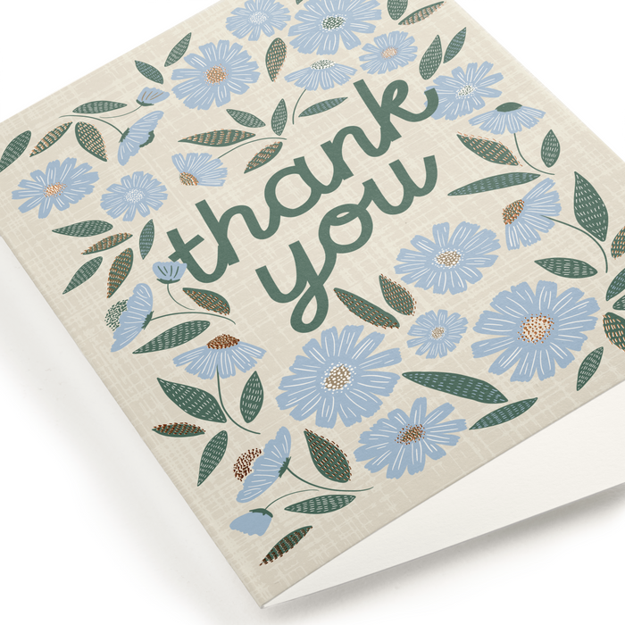 Daisy Thanks, Thank You Greeting Card, Foil-Pressed