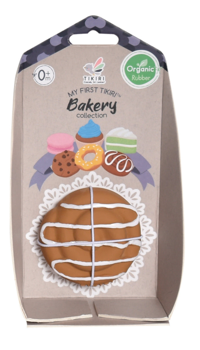 Danish Pastry Natural Rubber Teether, Rattle & Pretend Play