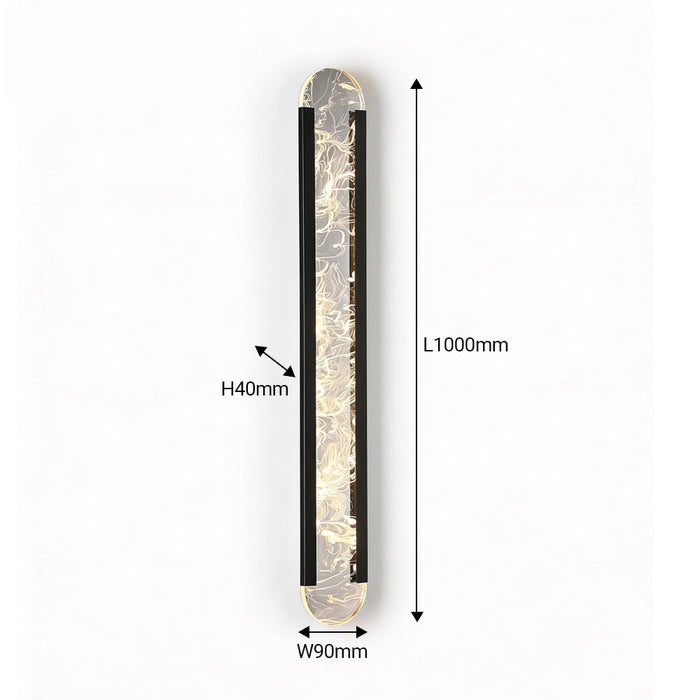Designer Acyralic Wall Lights with remote, Size L1000*W90, 42W with CCT & Dimming