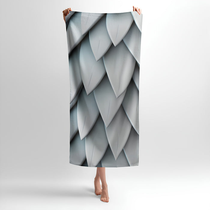 Dragon Scales 3D Print Towel - Soft Cotton Terry Bath & Beach Towel