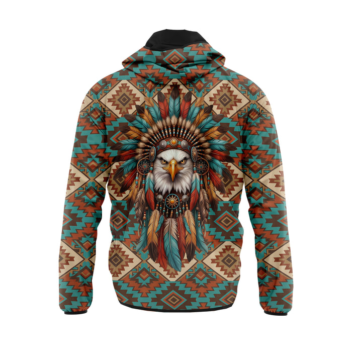 Eagle Leader Native American Tribal Art Windbreaker Jacket