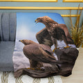 Eagles High Mountain Nature Print Plush Fleece Throw Blanket