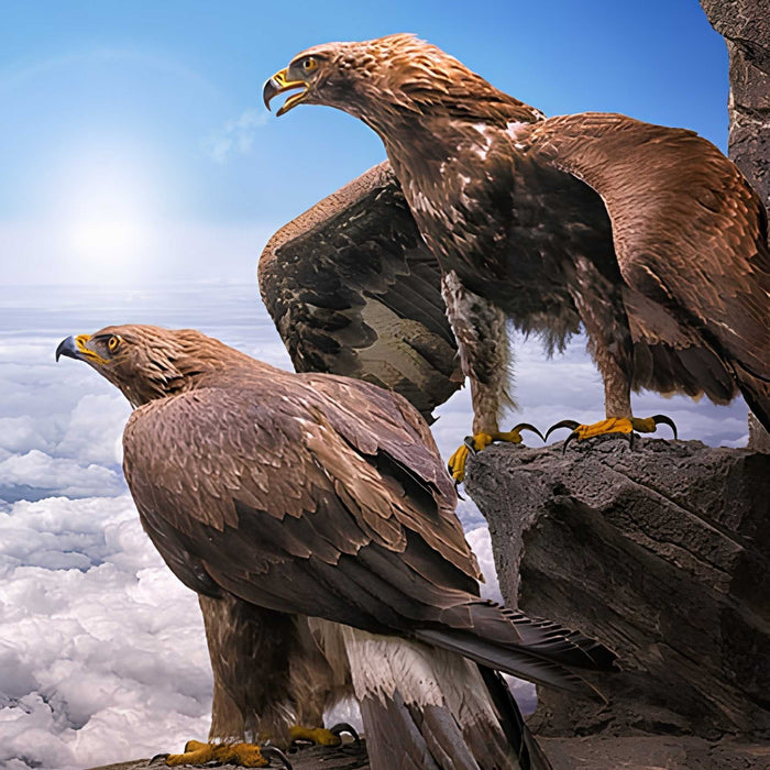 Eagles High Mountain Nature Print Plush Fleece Throw Blanket