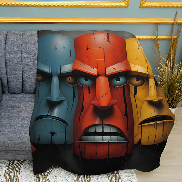 Emotions Abstract Art Print Plush Fleece Throw Blanket