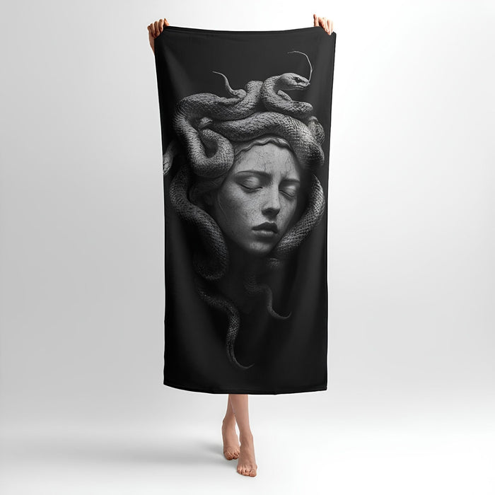 Enchanted Medusa Print - Soft Cotton Terry Bath & Beach Towel