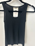 Everyday Ribbed Tank Top - Black
