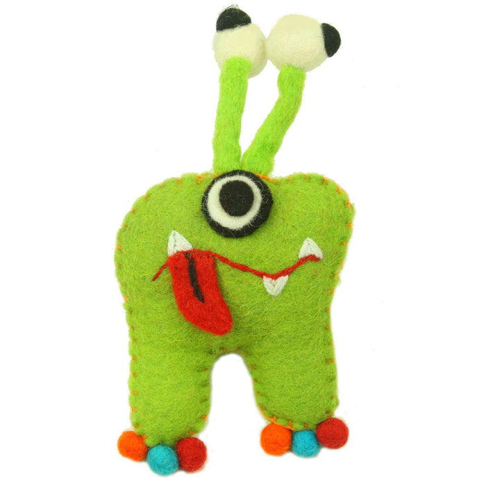 Felt Tooth Fairy Pillow - Green Monster