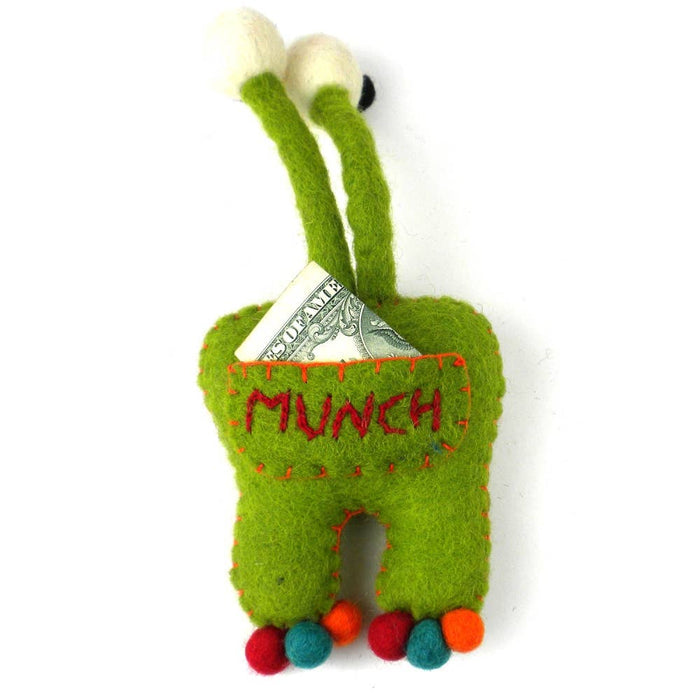 Felt Tooth Fairy Pillow - Green Monster