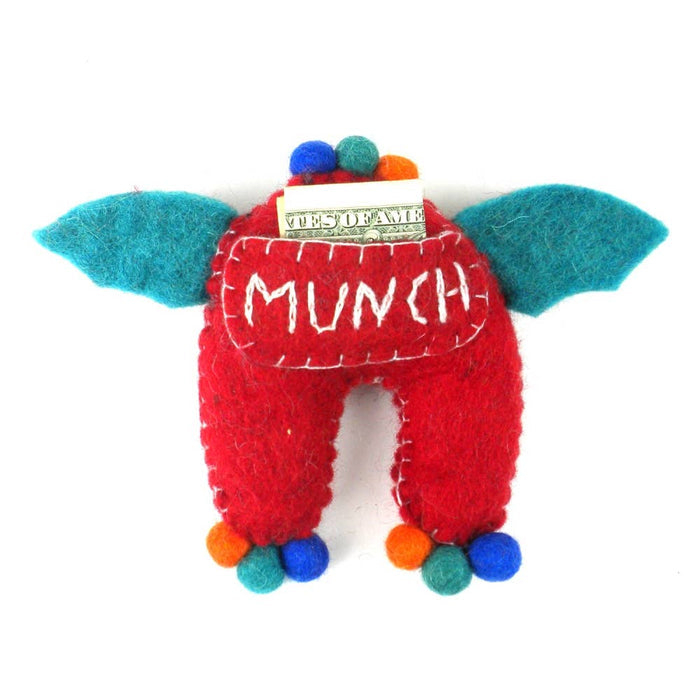Felt Tooth Fairy Pillow - Red Monster