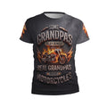 Fire Motorcycle Graphic Performance T-Shirt for Men