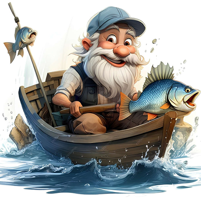 Fisherman in a Boat Silhouette Print Plush Fleece Throw Blanket