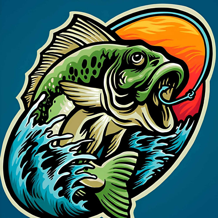 Fishing Logo Print Plush Fleece Throw Blanket