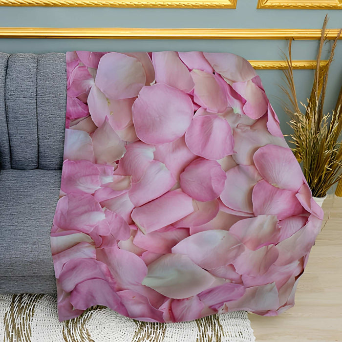 Floral Calm Pastel Botanical Plush Fleece Throw Blanket