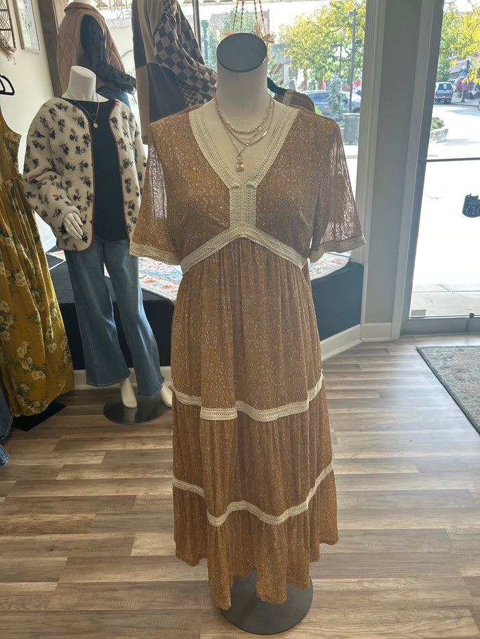Floral print maxi dress