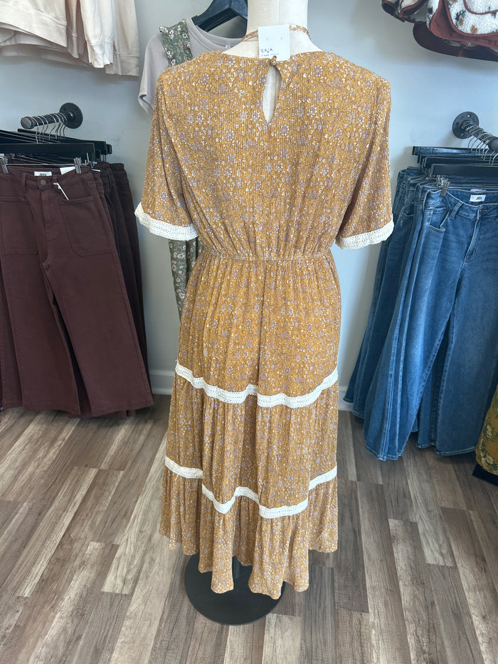 Floral print maxi dress