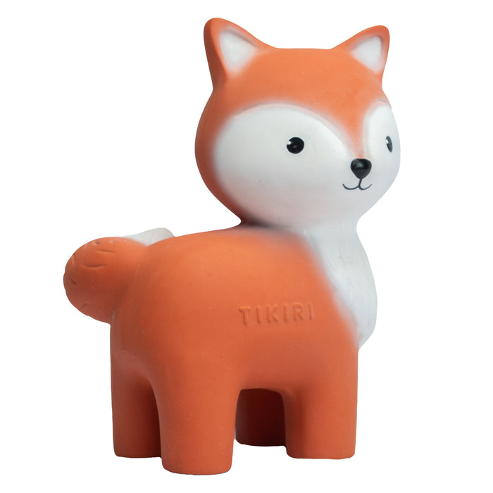Fox Natural Rubber Teether, Rattle & Bath Toy