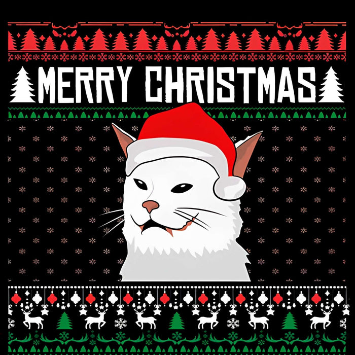 Funny Cat with Salad Christmas Plush Fleece Throw Blanket