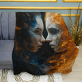 Gemini Zodiac Signs Astrology Print Plush Fleece Throw Blanket