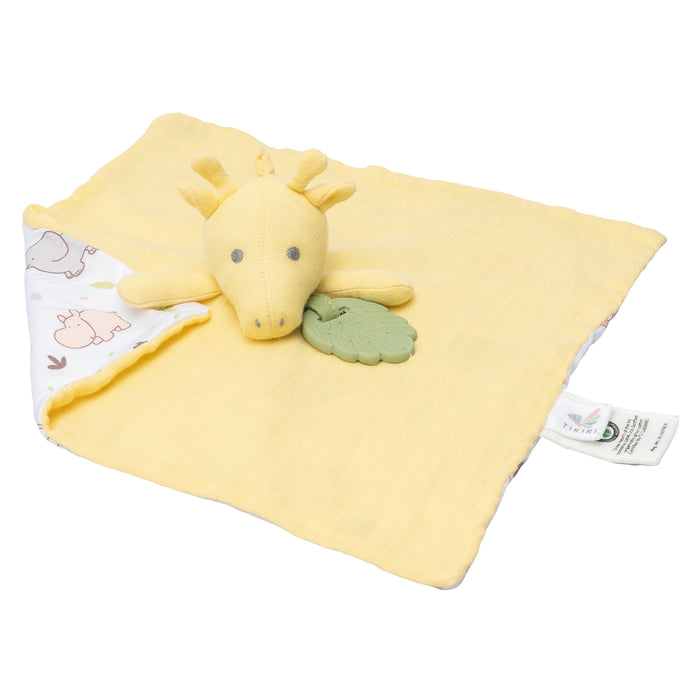 Giraffe Comforter with Rubber Teether