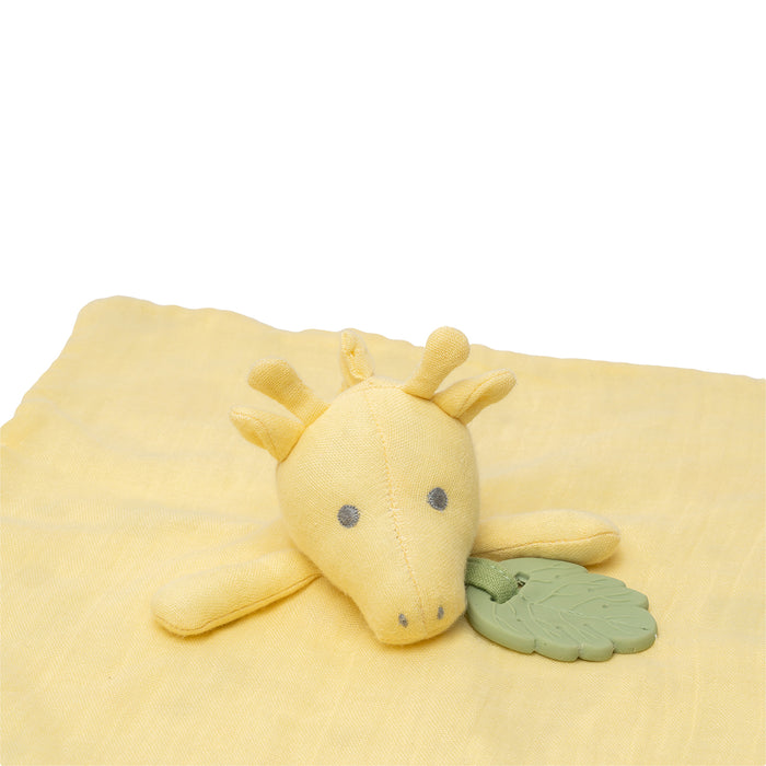 Giraffe Comforter with Rubber Teether