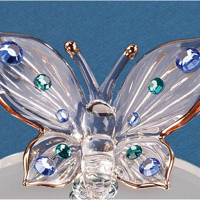 Glass Baron Blue Crystal Butterfly