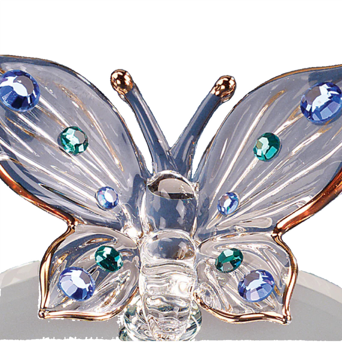 Glass Baron Blue Crystal Butterfly